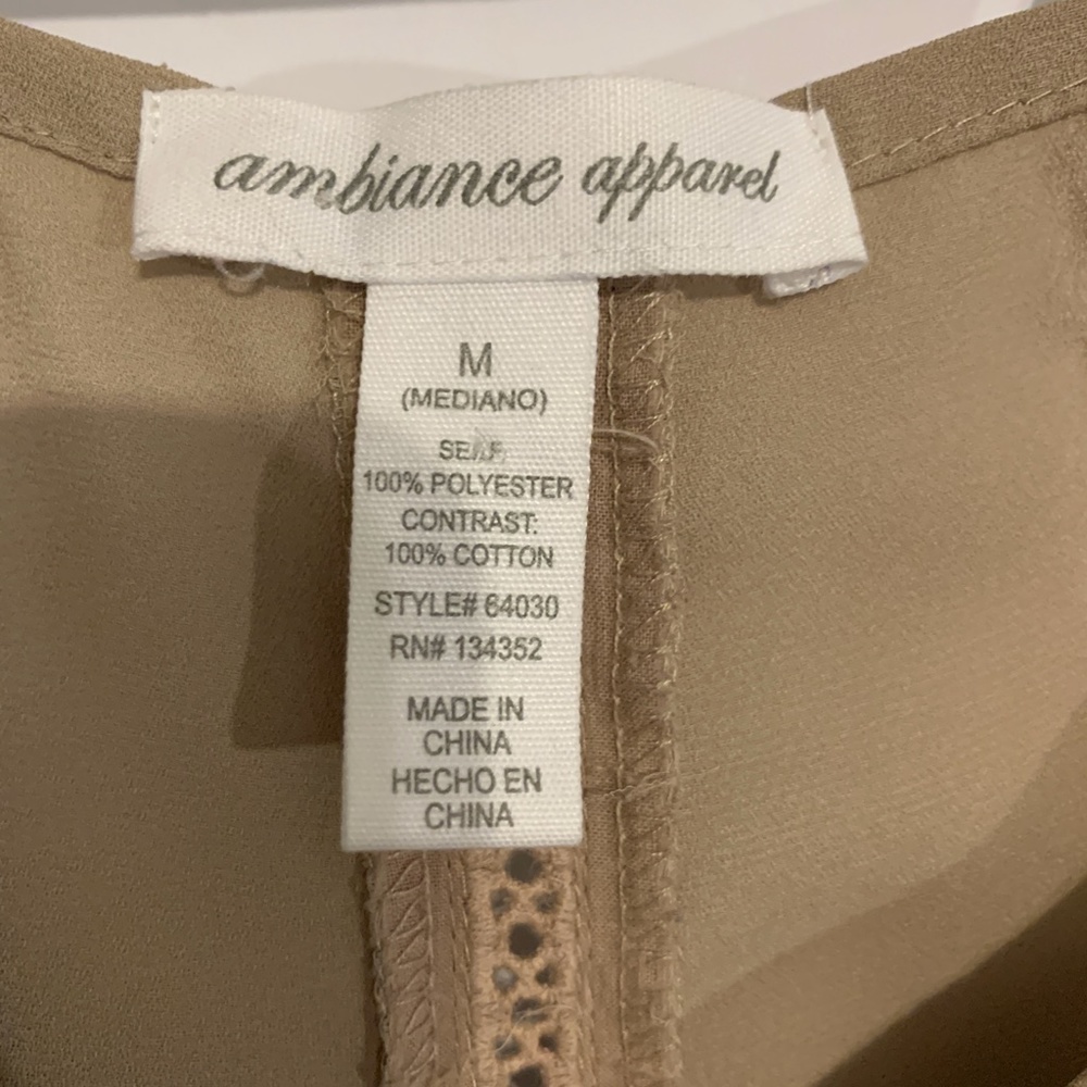 Ambiance Cropped Spaghetti Strapped Blouse - Picture 6 of 9